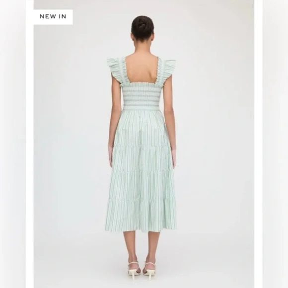Hill House Home The Ellie Nap Dress in Apple Green Stripe, NEW WITH TAGS💚 - Picture 3 of 7